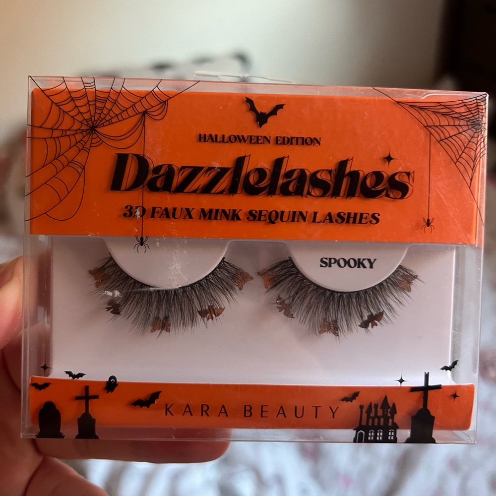 Halloween Themed Eyelashes with Bats and Butterflies